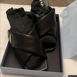 Prada Padded Nappa Leather Sandals